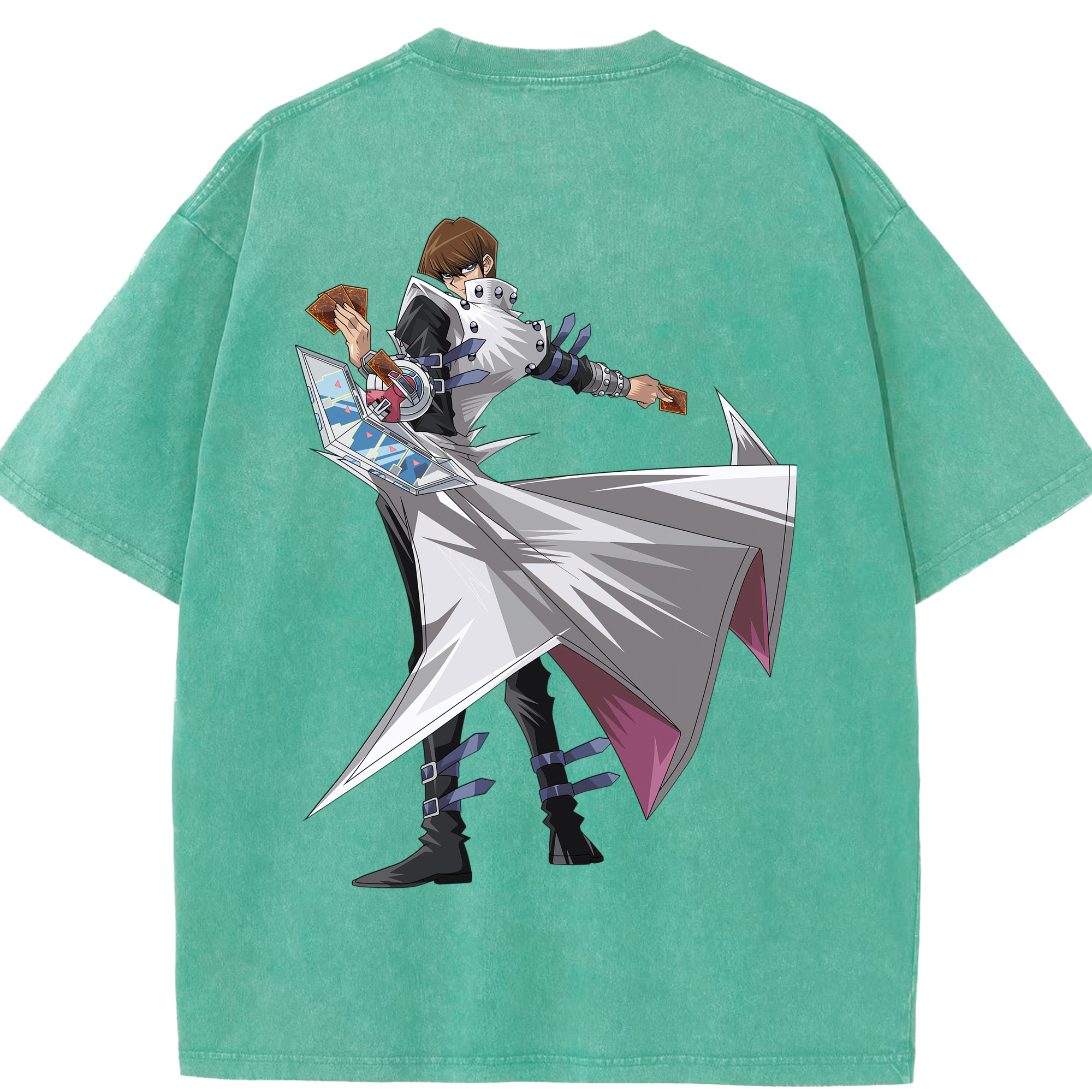 （画像用） 遊☆戯☆王 Yu-Gi-Oh! 綿100% ヴィンテージ風 半袖Tシャツ（背面プリント）